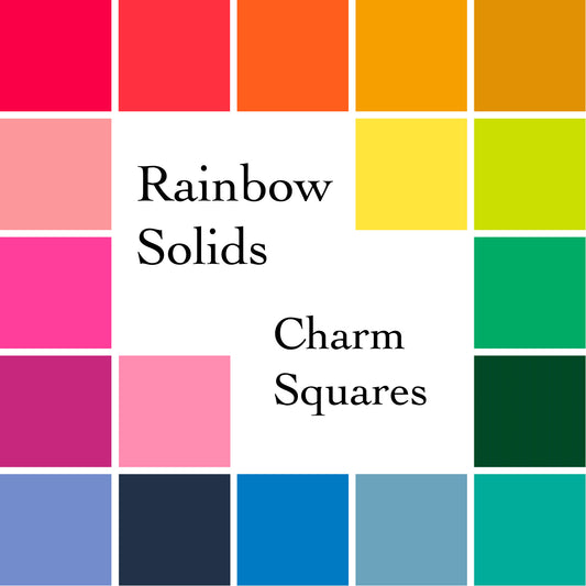 Rainbow Solid Charm Squares