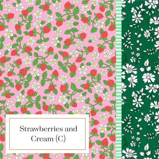 Luna Pillowcase - Strawberries and Cream (C)