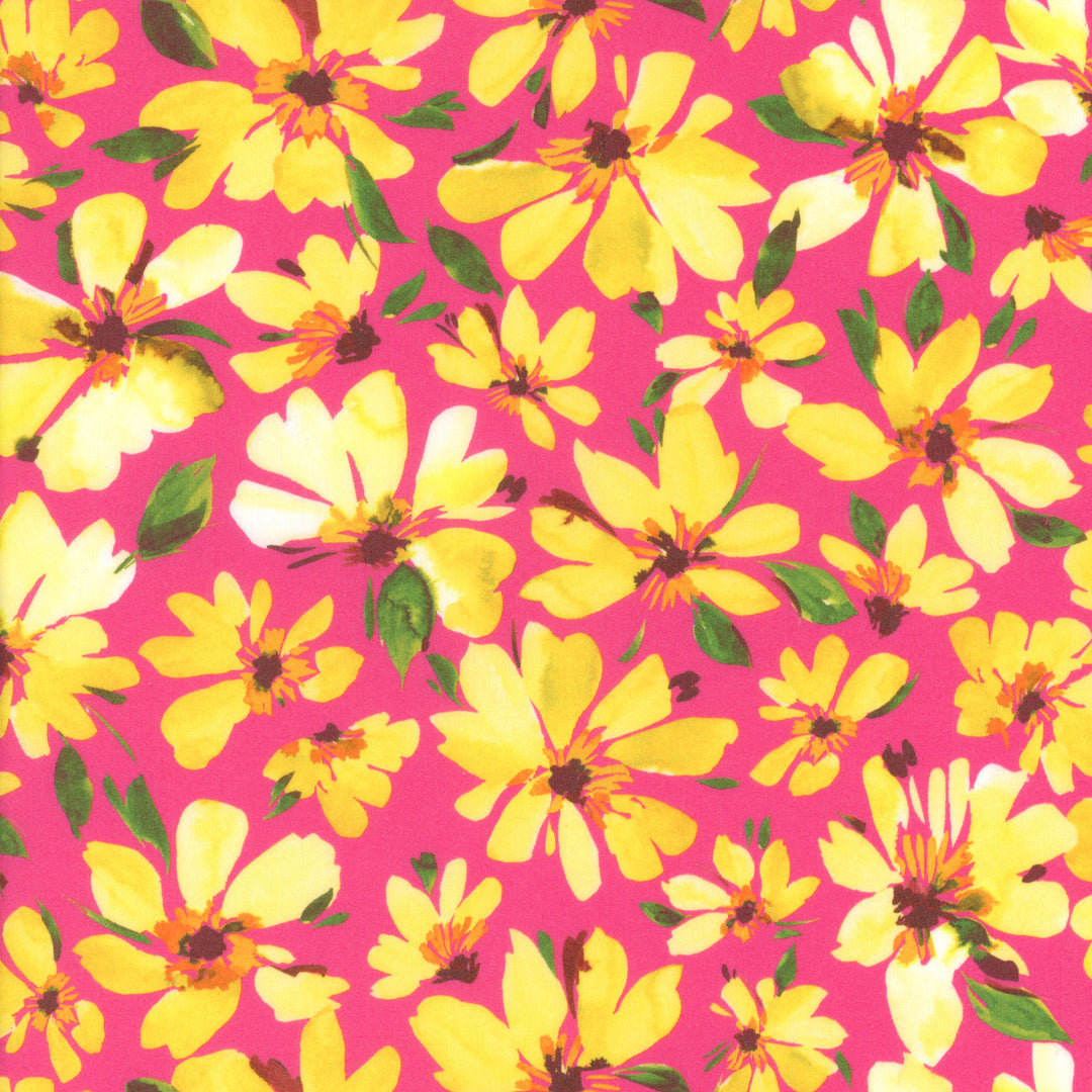 Watercolor Petals (C), 3 yards 23" REMNANT #2258