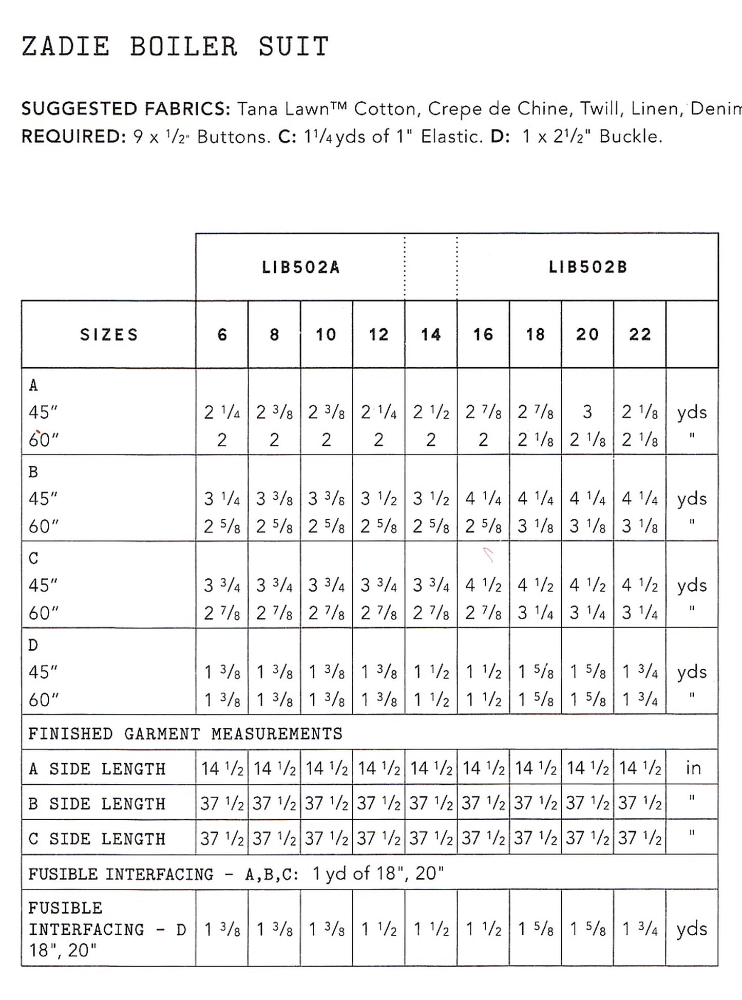Zadie Boiler Suit Pattern