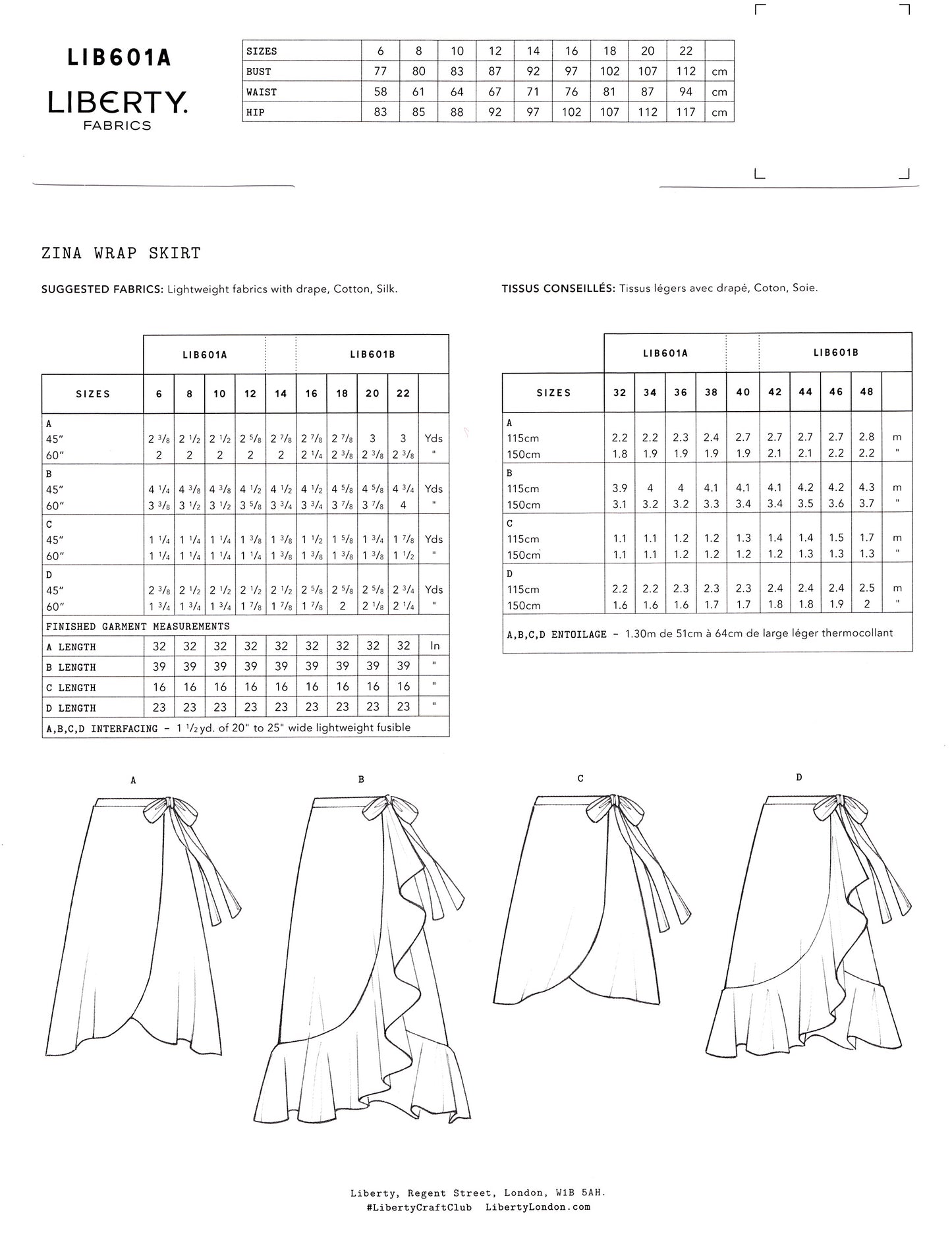 Zina Wrap Skirt Pattern
